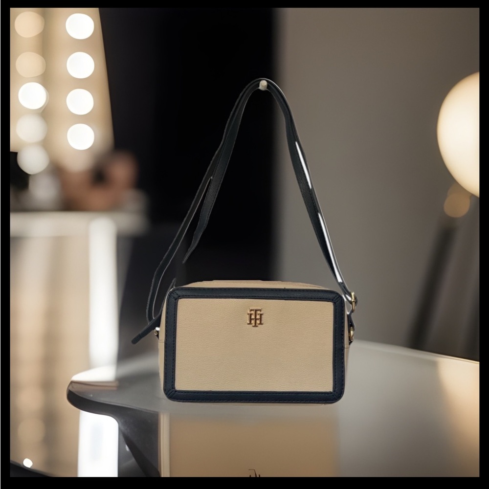 Bolsa Crossbody White Clay&Blue Minimalist Preppy Tommy Hilfigure Shoulder Bag